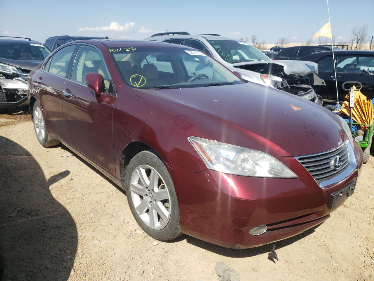 LEXUS ES 350 2008 with VIN JTHBJ46G982255200 - Photo from auction