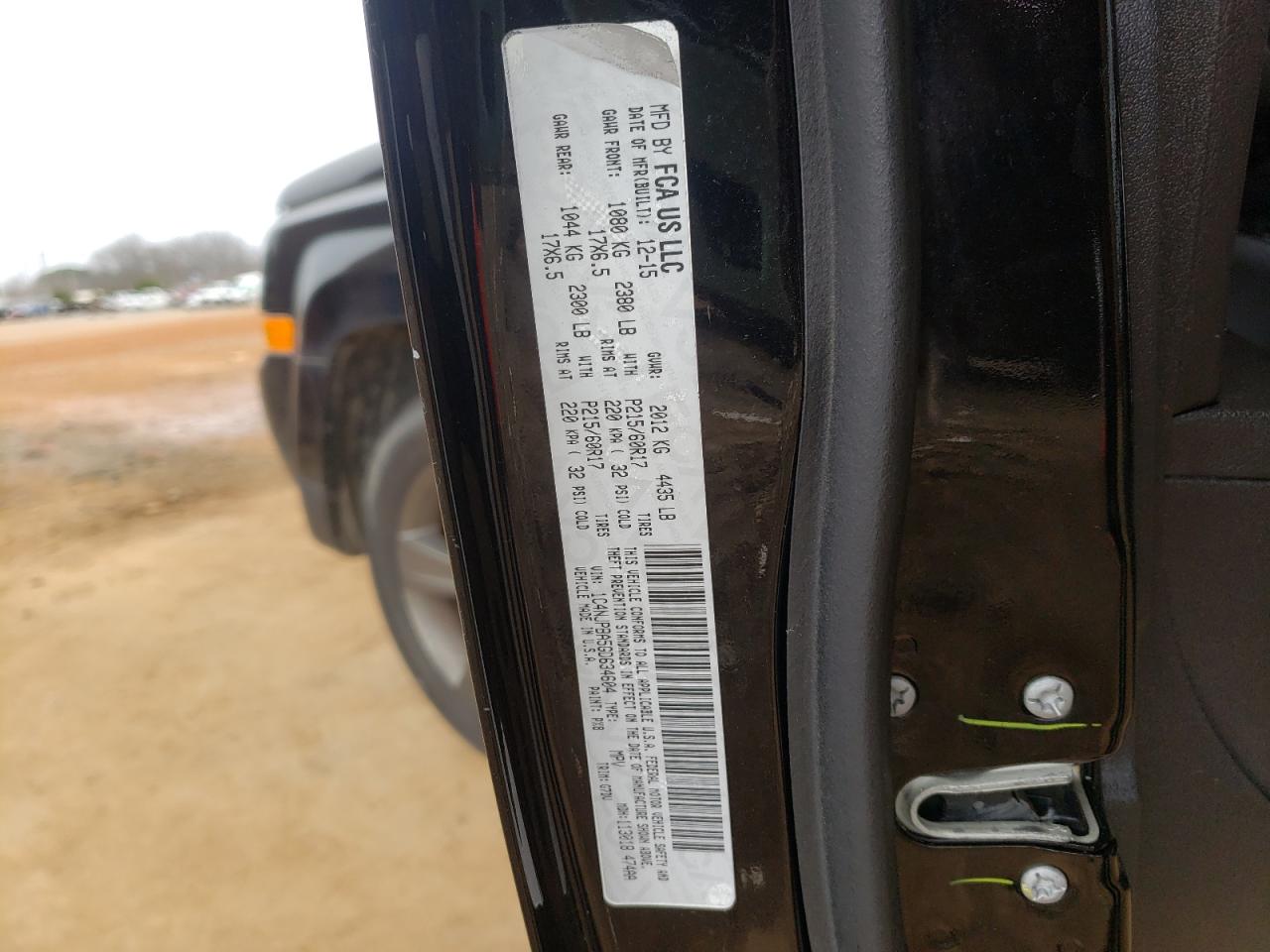 Photo 10 from auction – 2016 JEEP PATRIOT SP with VIN 1C4NJPBA5GD634604