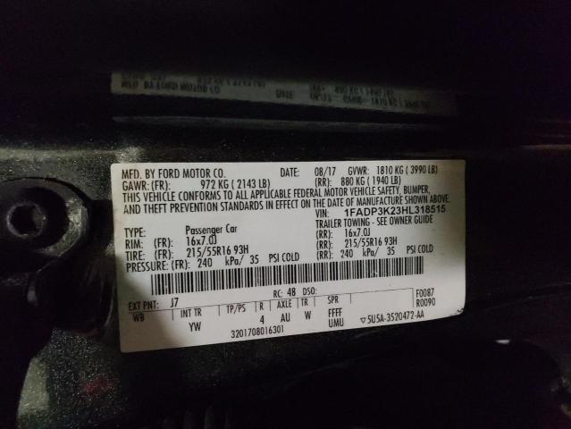 Photo 10 from auction – 2017 FORD FOCUS SE with VIN 1FADP3K23HL318515