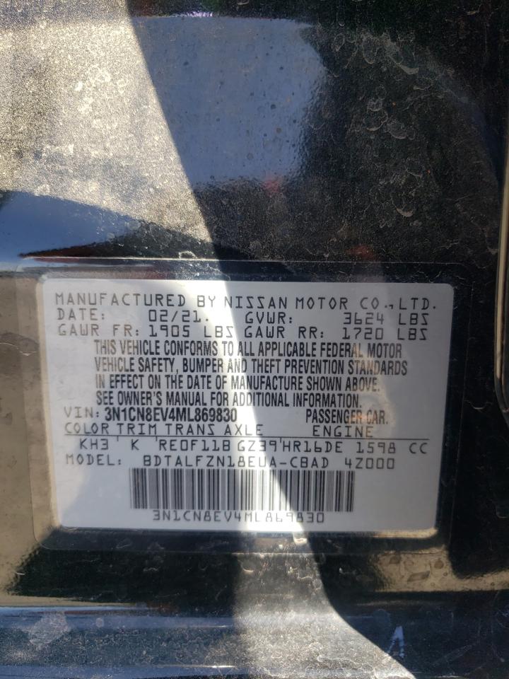 Photo 10 from auction – 2021 NISSAN VERSA SV with VIN 3N1CN8EV4ML869830