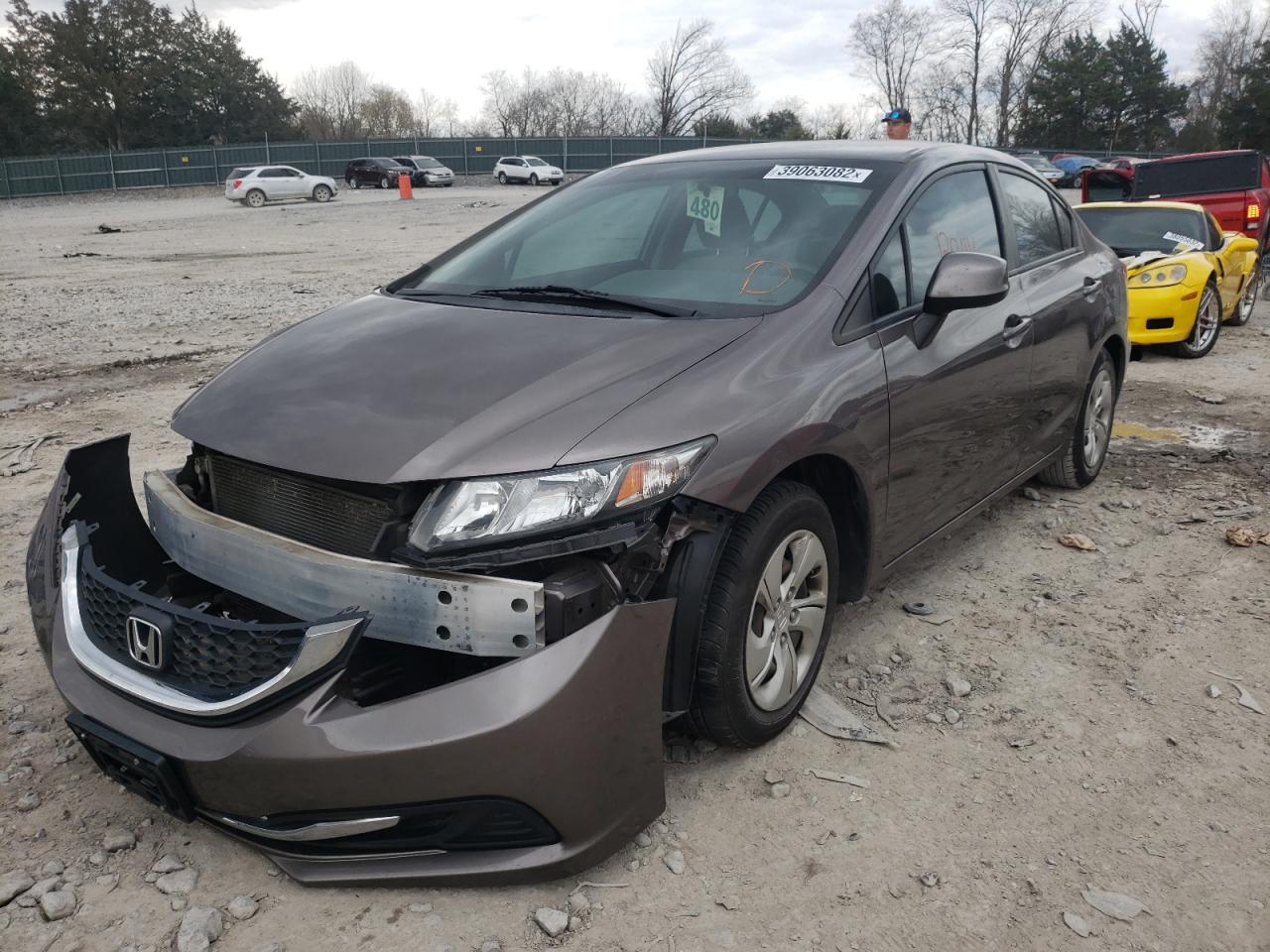Photo 2 from auction – 2013 HONDA CIVIC LX with VIN 19XFB2F51DE098844