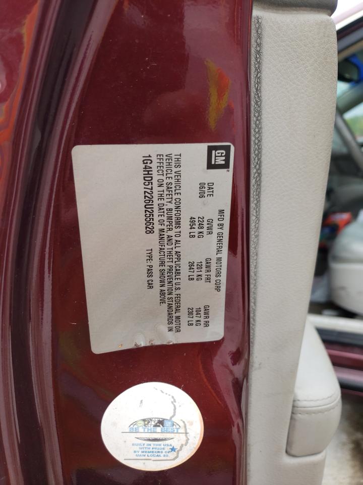 Photo 10 from auction – 2006 BUICK LUCERNE CX with VIN 1G4HD57226U255628
