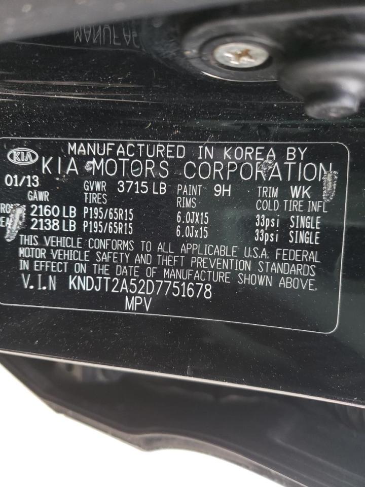 Photo 10 from auction – 2013 KIA SOUL with VIN KNDJT2A52D7751678