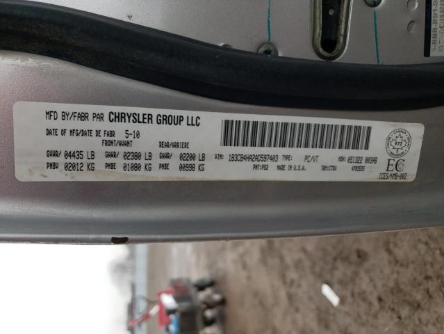 Photo 10 from auction – 2010 DODGE CALIBER SX with VIN 1B3CB4HA2AD597403