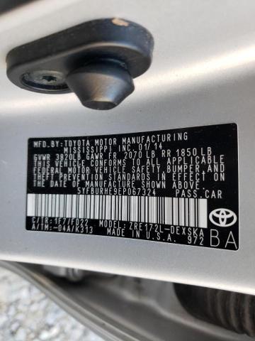 Photo 10 from auction – 2014 TOYOTA COROLLA L with VIN 5YFBURHE9EP067324