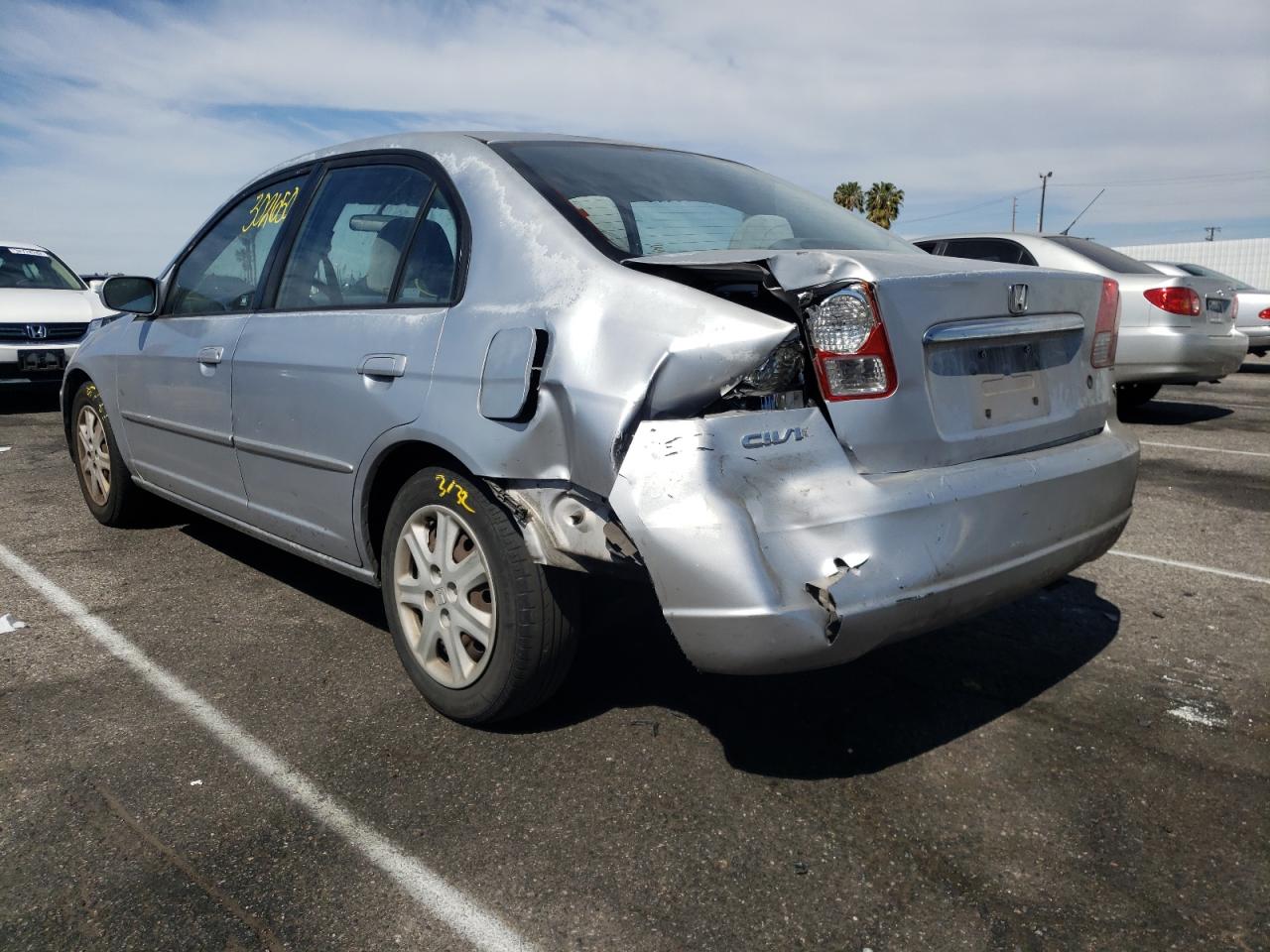 Photo 3 from auction – 2003 HONDA CIVIC EX with VIN 2HGES25783H608352