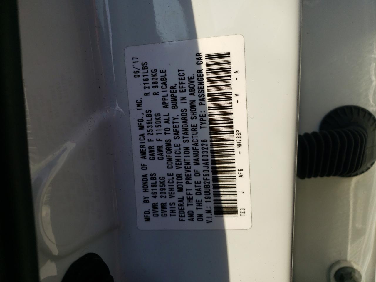Photo 10 from auction – 2018 ACURA TLX TECH with VIN 19UUB2F50JA003228