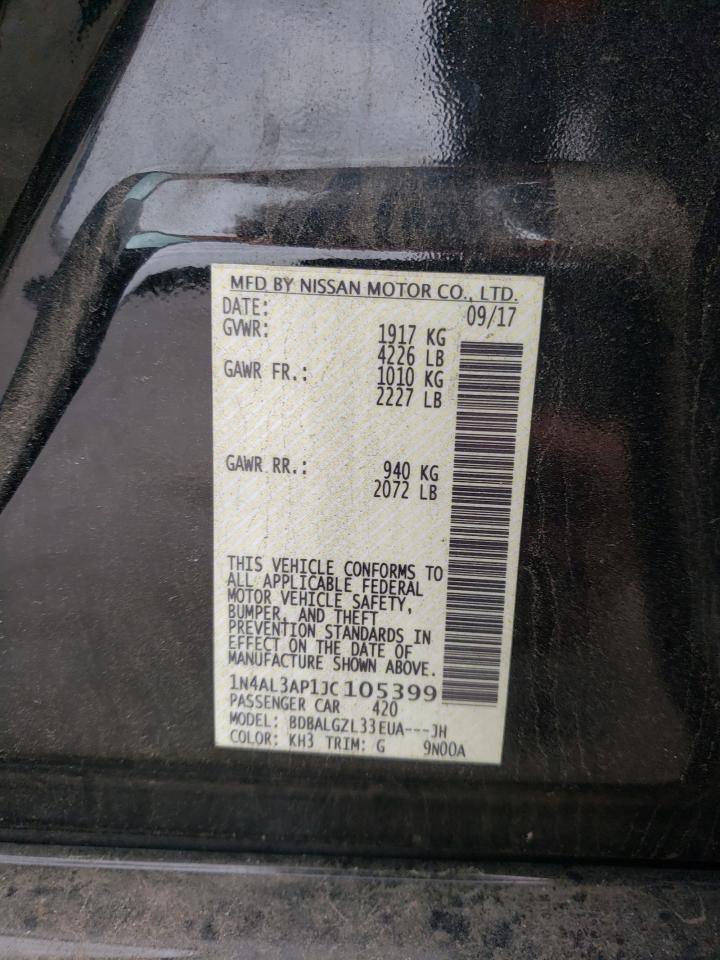 Photo 10 from auction – 2018 NISSAN ALTIMA with VIN 1N4AL3AP1JC105399