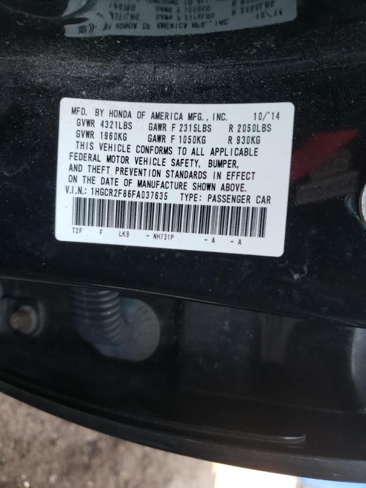 Photo 10 from auction – 2015 HONDA ACCORD EXL with VIN 1HGCR2F86FA037635