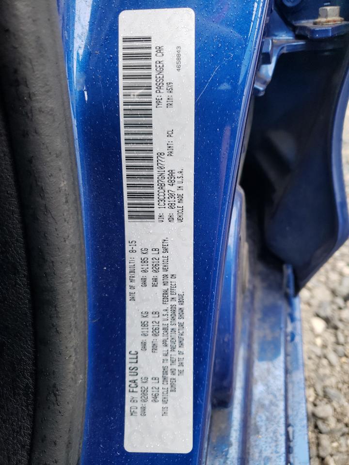 Photo 10 from auction – 2016 CHRYSLER 200 LIMITE with VIN 1C3CCCAB7GN107778