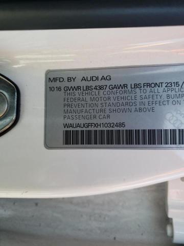 Photo 10 from auction – 2017 AUDI A3 PREMIUM with VIN WAUAUGFFXH1032485