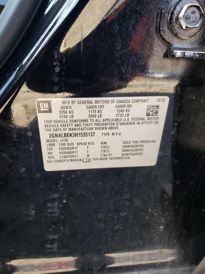 Photo 10 from auction – 2017 CHEVROLET EQUINOX LS with VIN 2GNALBEK3H1535137