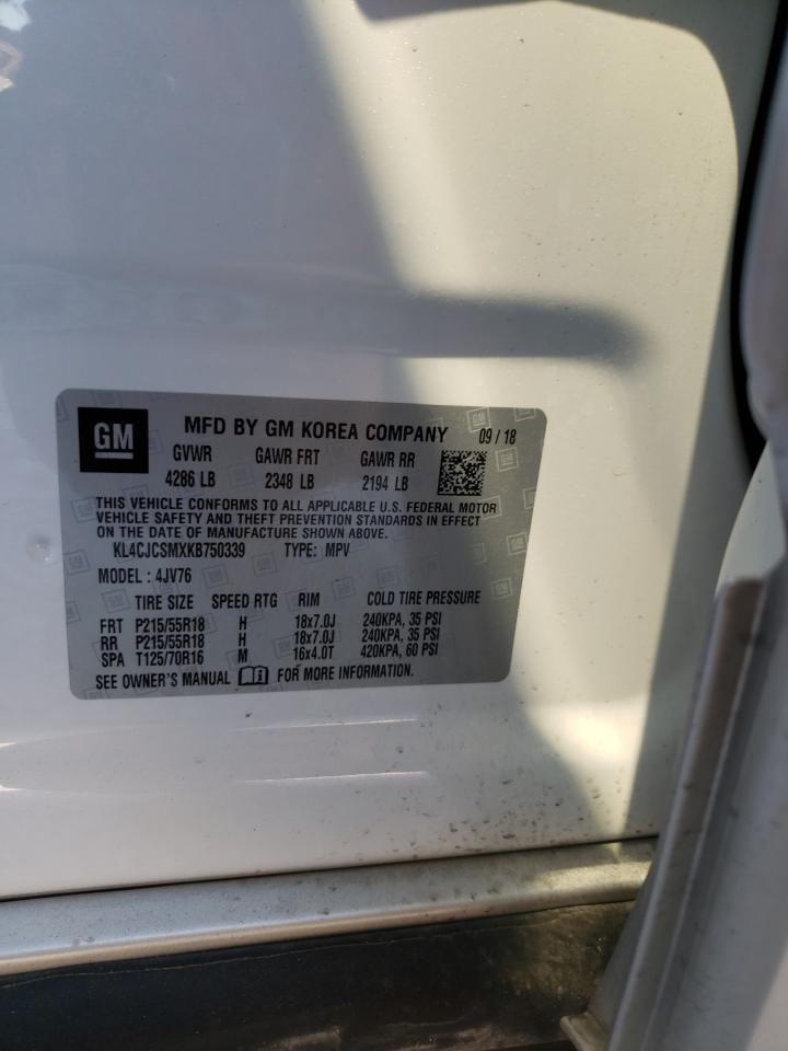 Photo 10 from auction – 2019 BUICK ENCORE ESS with VIN KL4CJCSMXKB750339