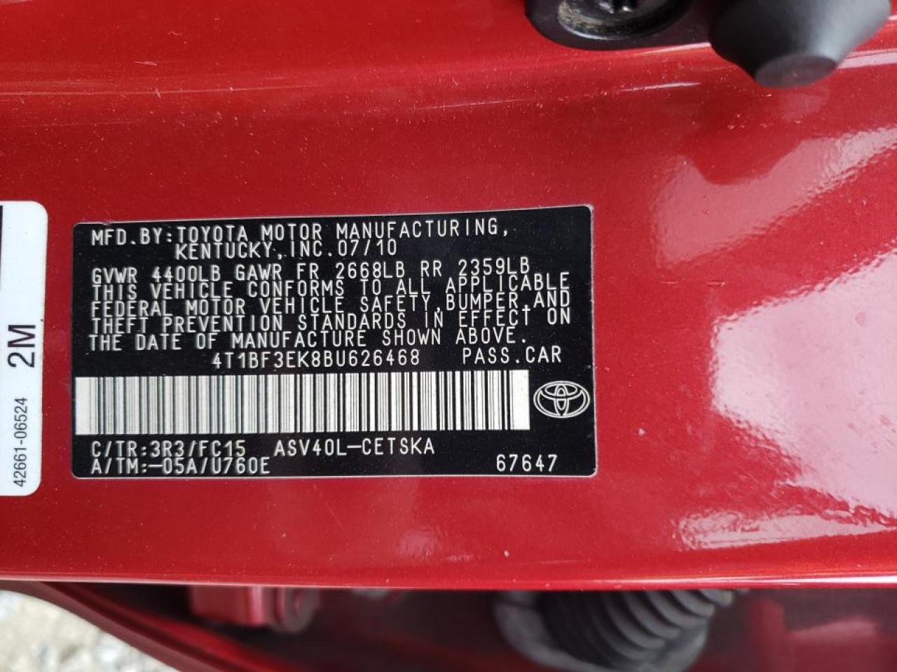 Photo 10 from auction – 2011 TOYOTA CAMRY BASE with VIN 4T1BF3EK8BU626468