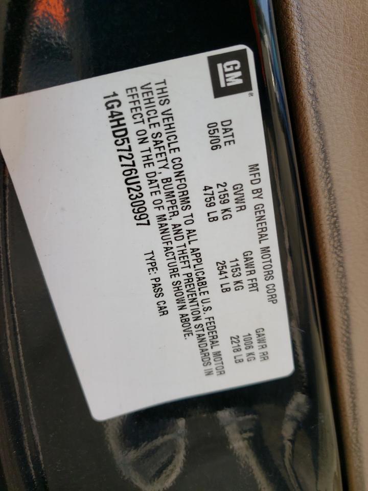 Photo 10 from auction – 2006 BUICK LUCERNE CX with VIN 1G4HD57276U230997