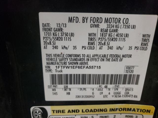 Photo 10 from auction – 2014 FORD F150 SUPER with VIN 1FTFW1EF6EFA55715