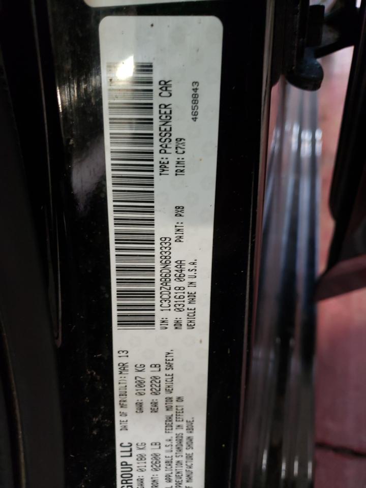 Photo 10 from auction – 2013 DODGE AVENGER SE with VIN 1C3CDZAB6DN683339