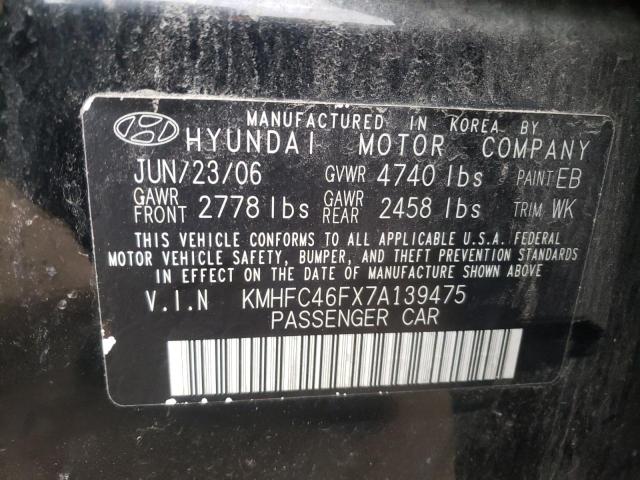 Photo 10 from auction – 2007 HYUNDAI AZERA SE with VIN KMHFC46FX7A139475