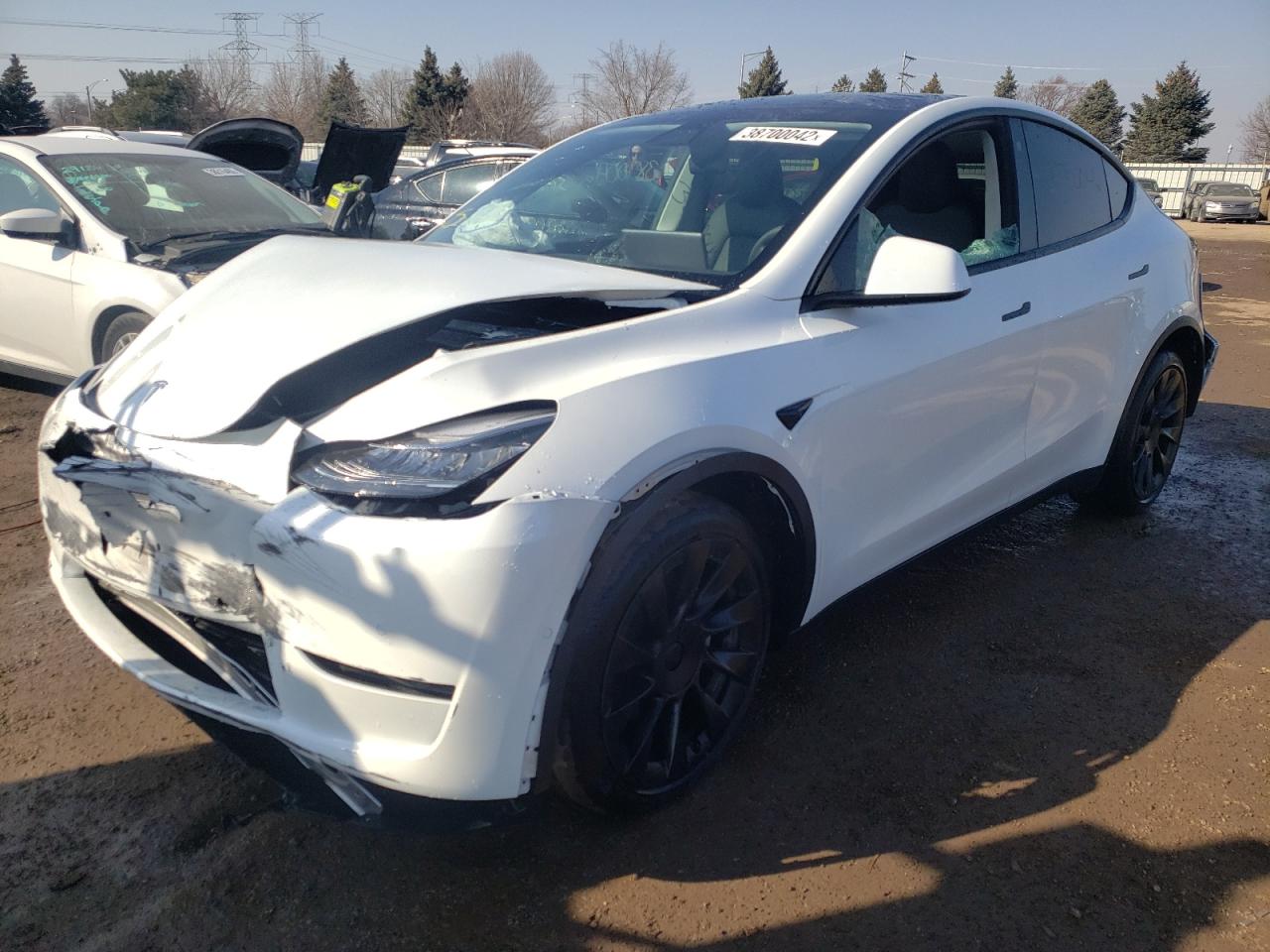 Photo 2 from auction – 2021 TESLA MODEL Y with VIN 5YJYGDEE3MF100286