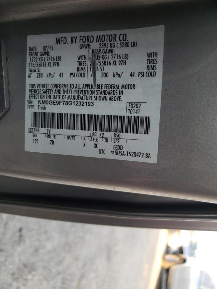 Photo 10 from auction – 2016 FORD TRANSIT CO with VIN NM0GE9F78G1232193