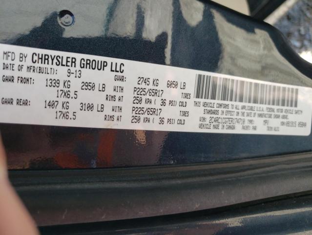 Photo 10 from auction – 2014 CHRYSLER TOWN & COU with VIN 2C4RC1CG7ER174710
