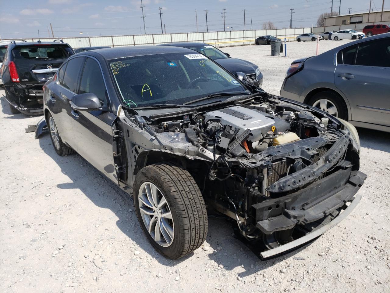 INFINITI Q50 BASE 2014 with VIN JN1BV7AP6EM671724 - Photo from auction