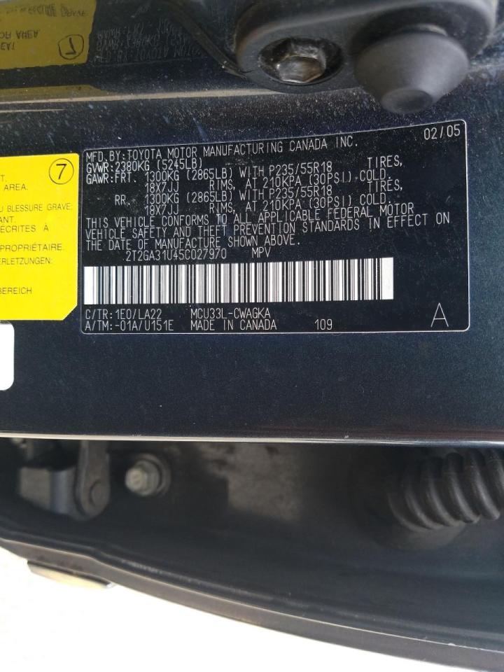 Photo 10 from auction – 2005 LEXUS RX 330 with VIN 2T2GA31U45C027970