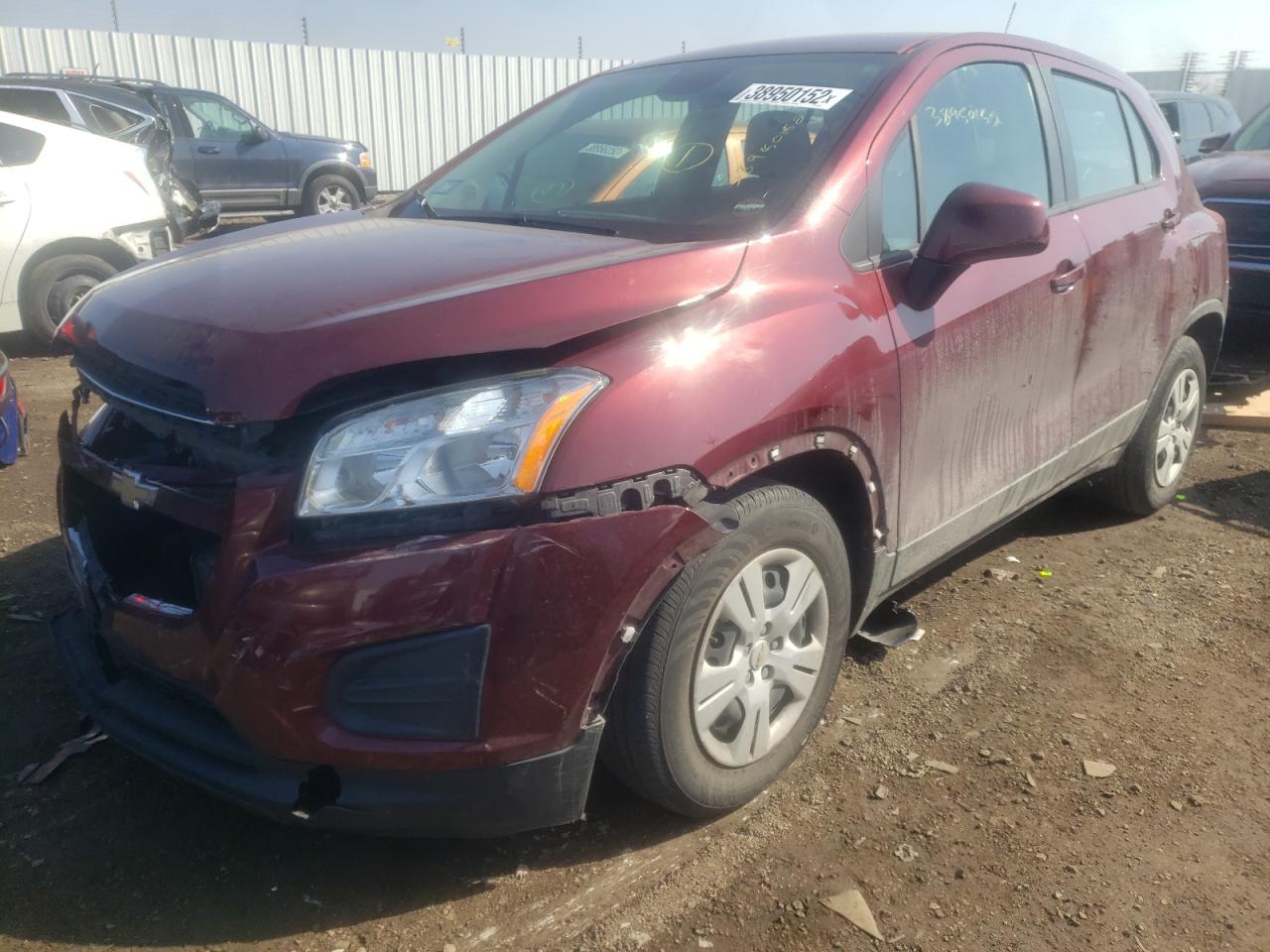 Photo 2 from auction – 2016 CHEVROLET TRAX LS with VIN 3GNCJKSB7GL279486