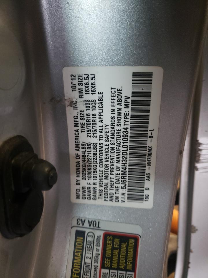 Photo 10 from auction – 2013 HONDA CR-V LX with VIN 5J6RM4H32DL010934