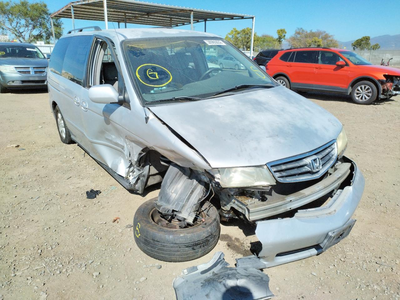 HONDA ODYSSEY EX 2002 with VIN 2HKRL18922H531472 - Photo from auction