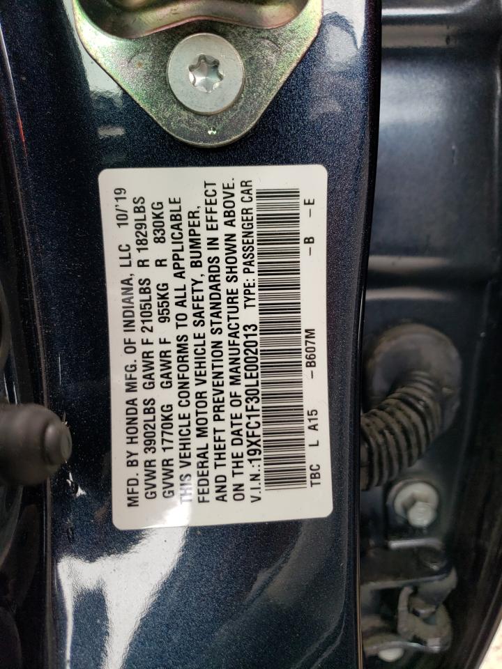 Photo 10 from auction – 2020 HONDA CIVIC EX with VIN 19XFC1F30LE002013