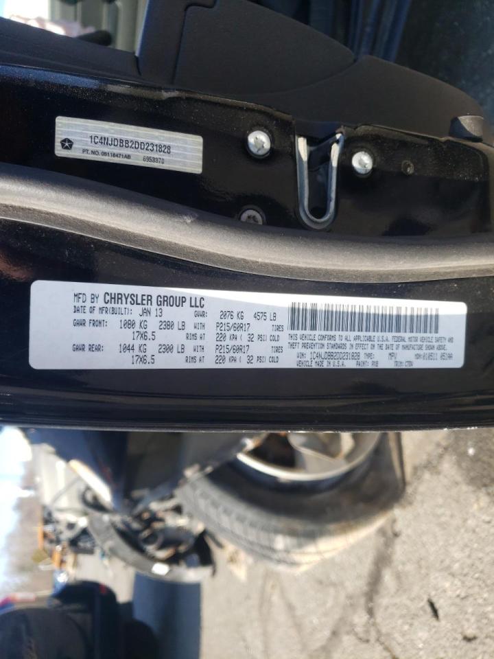 Photo 10 from auction – 2013 JEEP COMPASS SP with VIN 1C4NJDBB2DD231828