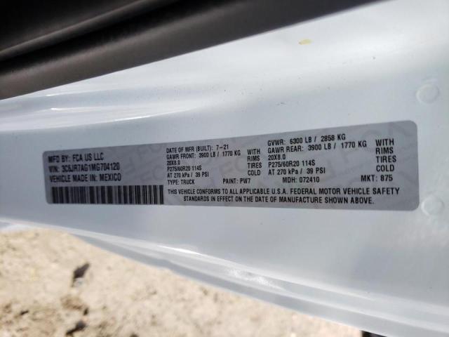 Photo 10 from auction – 2021 RAM 1500 CLASS with VIN 3C6JR7AG1MG704120