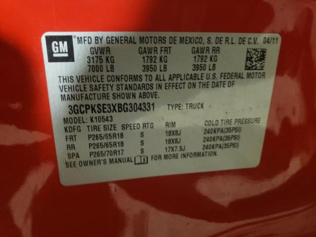 Photo 10 from auction – 2011 CHEVROLET SILVERADO with VIN 3GCPKSE3XBG304331