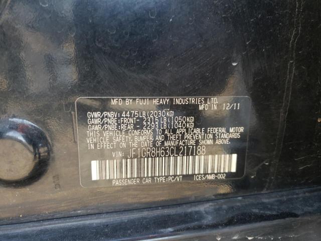 Foto 10 de la subasta – 2012 SUBARU IMPREZA WR con VIN JF1GR8H63CL217188