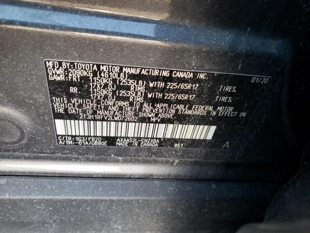 Photo 10 from auction – 2020 TOYOTA RAV4 LE with VIN 2T3H1RFV2LW072602