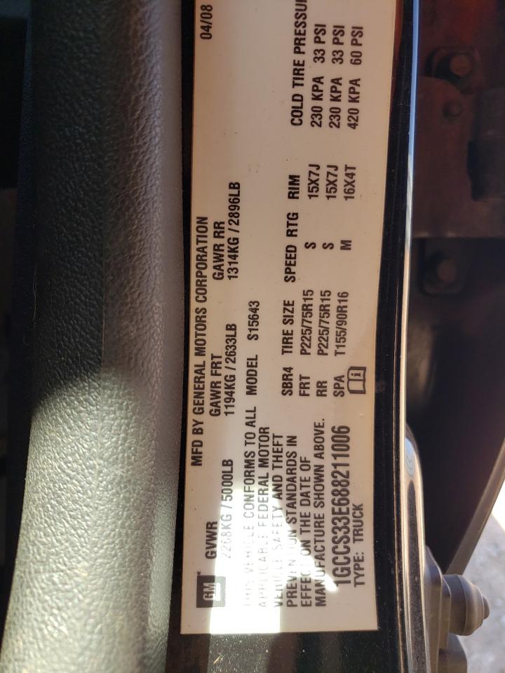 Photo 10 from auction – 2008 CHEVROLET COLORADO L with VIN 1GCCS33E688211006