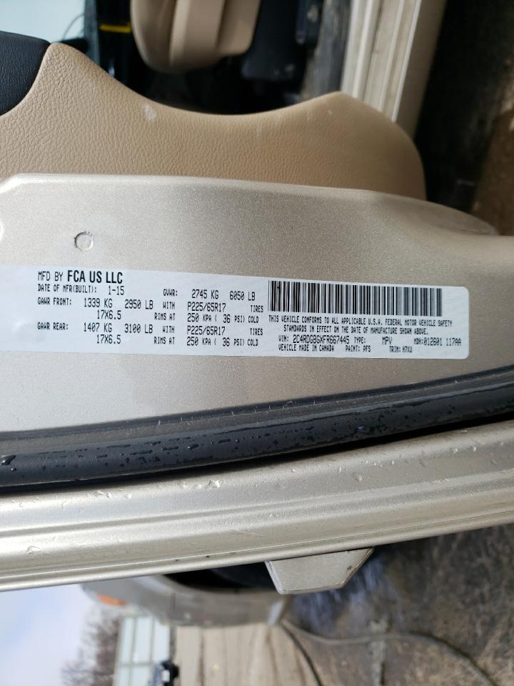 Photo 10 from auction – 2015 DODGE GRAND CARA with VIN 2C4RDGBGXFR667445