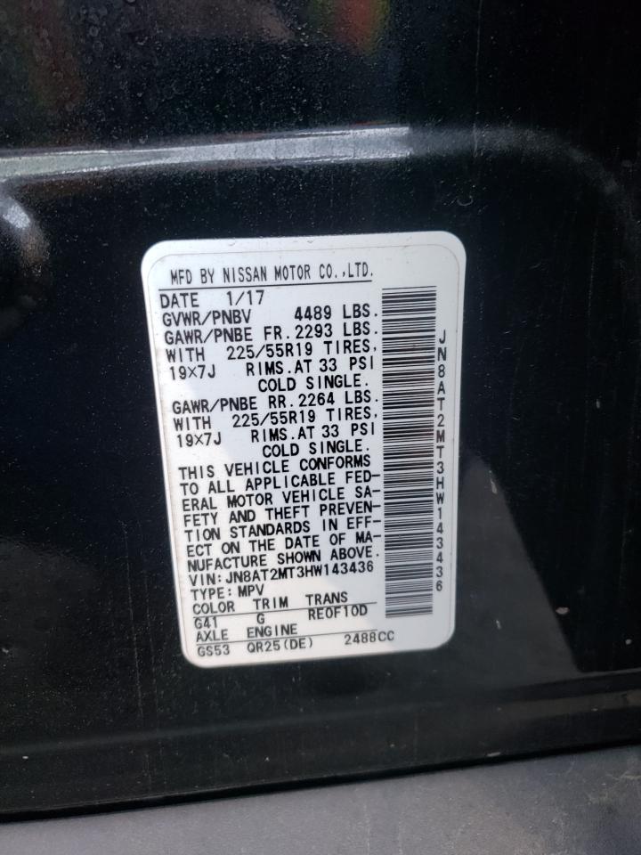 Photo 10 from auction – 2017 NISSAN ROGUE S with VIN JN8AT2MT3HW143436