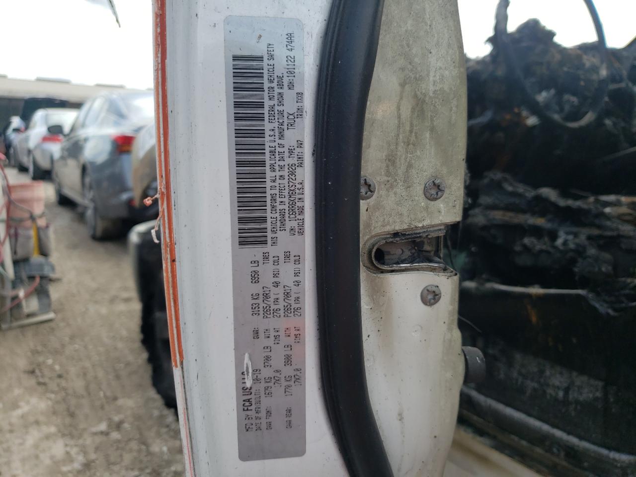 Photo 10 from auction – 2019 RAM 1500 CLASS with VIN 1C6RR6KM6KS723026