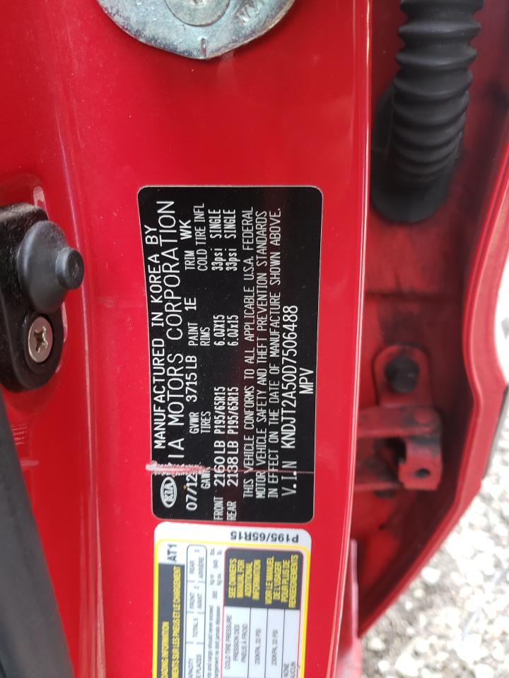 Photo 10 from auction – 2013 KIA SOUL with VIN KNDJT2A50D7506488