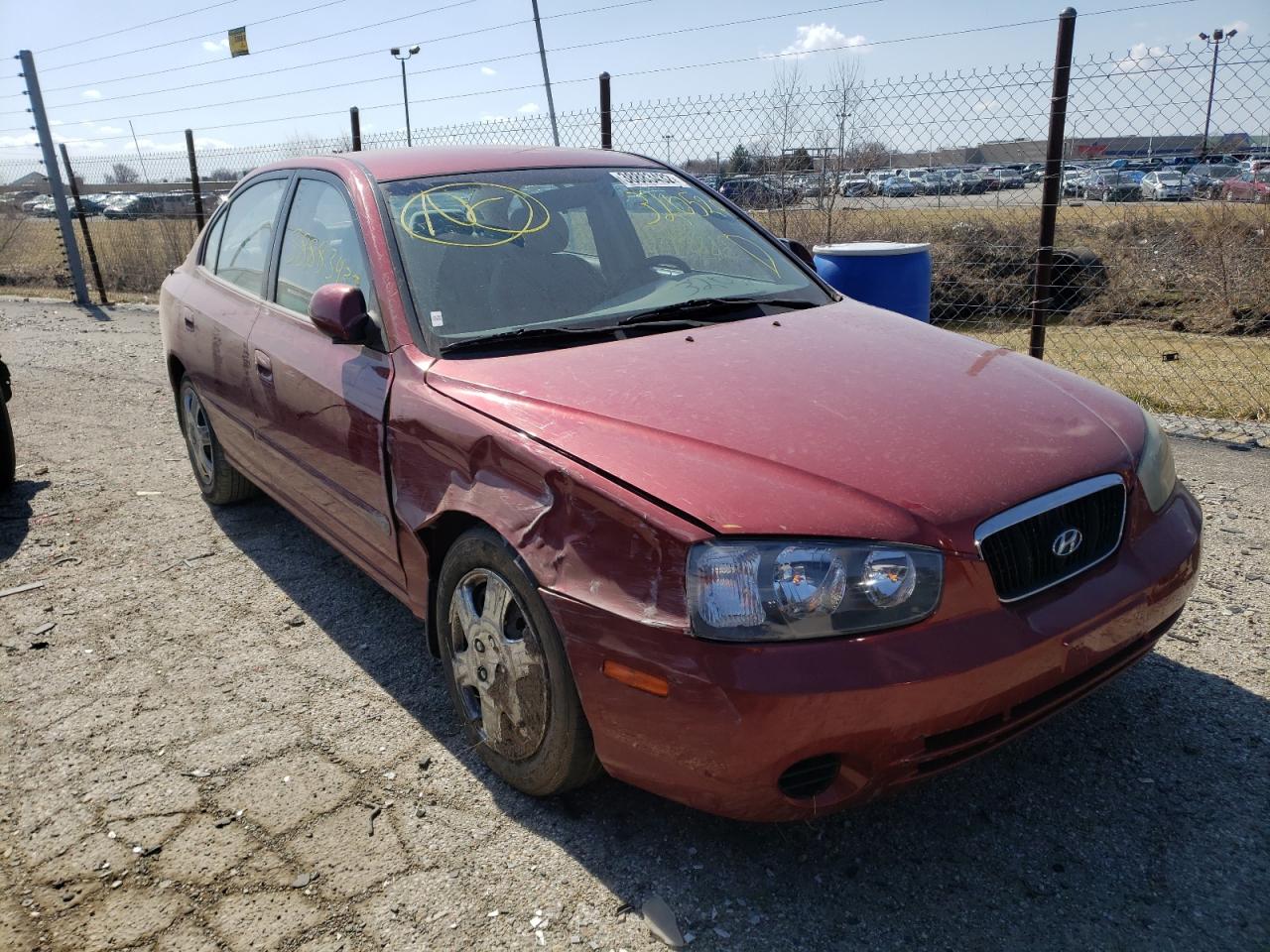 HYUNDAI ELANTRA GL 2002 with VIN KMHDN45D62U320520 - Photo from auction