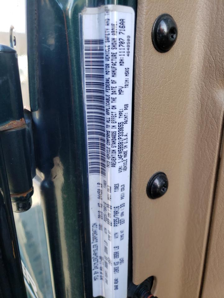 Photo 10 from auction – 2001 JEEP WRANGLER / with VIN 1J4FA59S81P333655