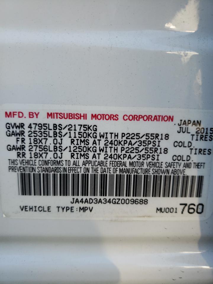 Foto 10 de la subasta – 2016 MITSUBISHI OUTLANDER con VIN JA4AD3A34GZ009688