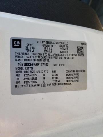 Photo 10 from auction – 2010 CADILLAC ESCALADE P with VIN 1GYUKCEF3AR147902