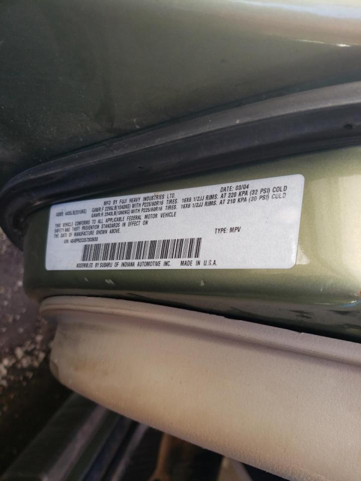 Photo 10 from auction – 2005 SUBARU LEGACY OUT with VIN 4S4BP62C057303630