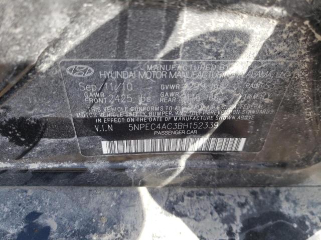Photo 10 from auction – 2011 HYUNDAI SONATA SE with VIN 5NPEC4AC3BH152339