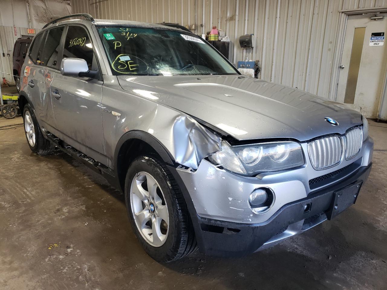 BMW X3 2008 with VIN WBXPC93498WJ22182 - Photo from auction