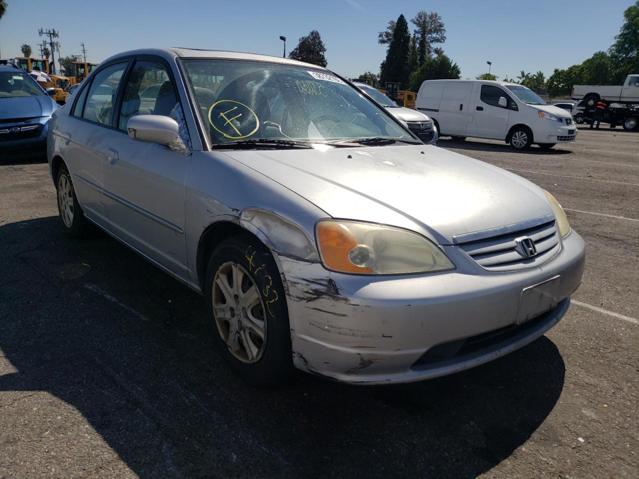Photo 1 from auction – 2003 HONDA CIVIC EX with VIN 2HGES25783H608352