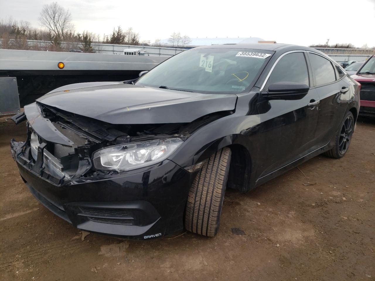 Photo 2 from auction – 2018 HONDA CIVIC EX with VIN 2HGFC2F70JH605863
